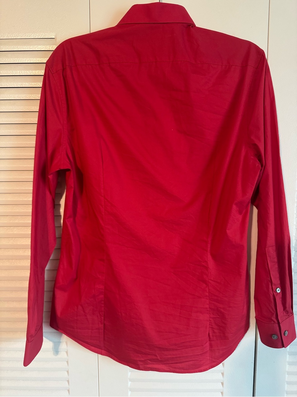 Calvin Klein Men's Red Button-Up Shirt Extreme Slim Fit